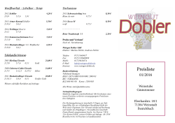 Preisliste - Weingut Dobler