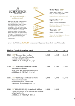 Weinkarte - Weinrestaurant Cuvée – Maikammer