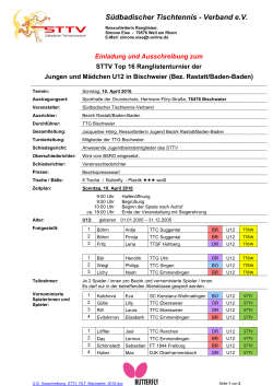 Ausschreibung - TTG Furtwangen/Schönenbach