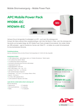 APC Mobile Power Pack M10BK-EC M10WH-EC