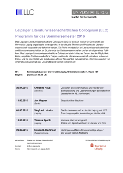 Leipziger Literaturwissenschaftliches Colloquium (LLC)