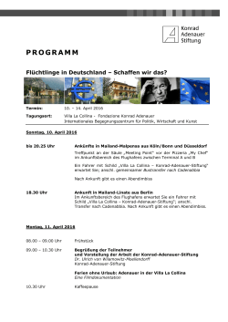 Programm  - Konrad-Adenauer