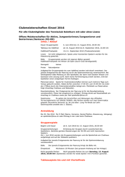 Info Einzel - Tennisclub Solothurn