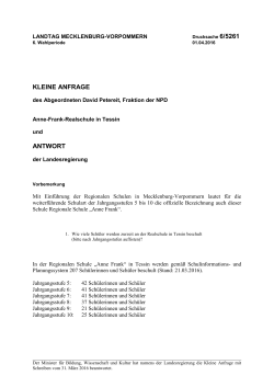 kleine anfrage antwort - Landtag Mecklenburg Vorpommern