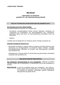 Merkblatt zur Erlaubniserteilung gem&auml;&szlig; &sect; 34c GewO