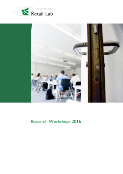 Research Workshops 2016 - Forschungszentrum für