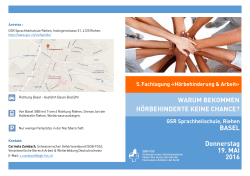 5. Fachtagung "Hörbehinderung & Arbeit"
