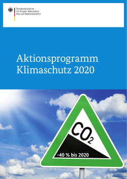 Aktionsprogramm Klimaschutz 2020
