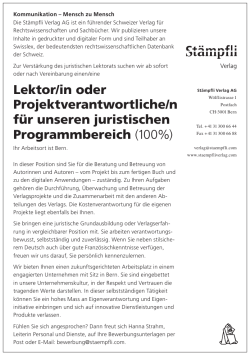 Interessiert? - St&auml;mpfli AG