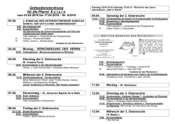 Gottesdienst - Pfarrei Eslarn