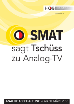Informationen zur Analogabschaltung 2016