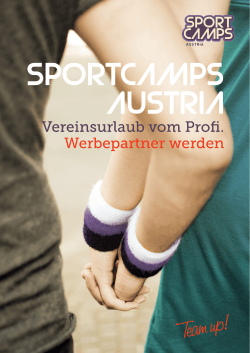 Werbepartner werden - sportcamps austria