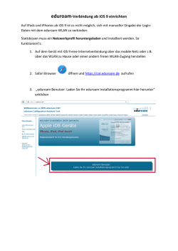 eduroam-Verbindung ab iOS 9 einrichten