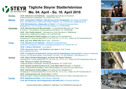 Wochenprogramm Steyr (KW 14)