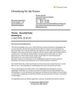 Eilmeldung f&uuml;r die Presse