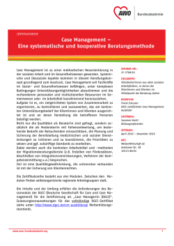Case Management – Eine systematische und kooperative