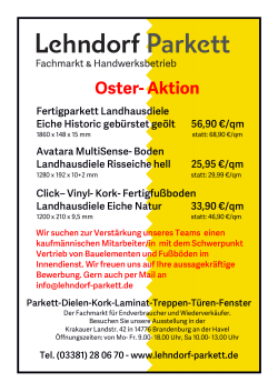 Anzeige April 2016 - Lehndorf Parkett