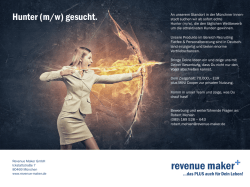 Hunter (m/w) gesucht.