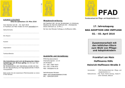 Veranstaltungsflyer - PFAD Bundesverband der Pflege