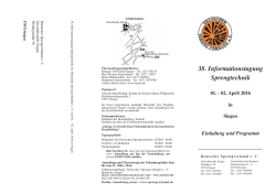 Faltblatt Siegen 2005 15.2 - Deutscher Sprengverband e.V.