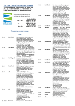 Schedule of events