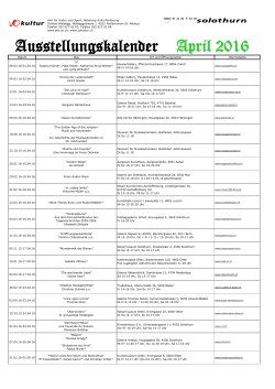 Ausstellungskalender