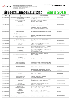 Ausstellungskalender