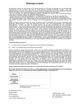 Haftungsverzicht 4h Enduro Silbergrund