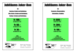 Jubiläums-Joker-Bon Jubiläums-Joker-Bon