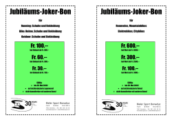 Jubil&auml;ums-Joker-Bon Jubil&auml;ums-Joker-Bon
