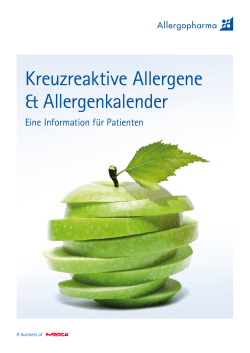 Kreuzreaktive Allergene & Allergenkalender