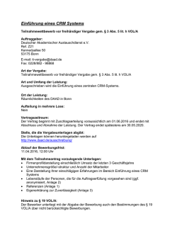 Einf&uuml;hrung eines CRM Systems