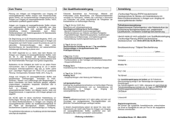 Zum Thema Der Qualifikationslehrgang Anmeldung