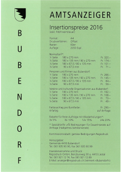 Insertionspreise