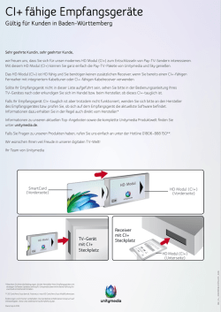 CI+ fähige Empfangsgeräte