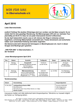 Programm April 2016