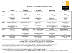 Wochenkarte - Ullrich Pittroff Catering