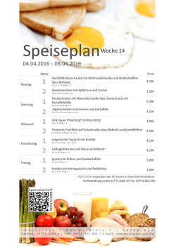 Speiseplan