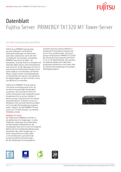 Datenblatt Fujitsu Server PRIMERGY TX1320 M1 Tower