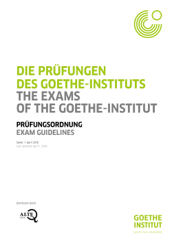 Prüfungsordnung - Goethe