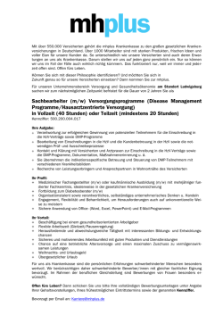 Disease Management Programme/Hausarztzentrierte Versorgung