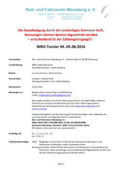 Ausschreibung - Reit- und Fahrverein Moosburg eV