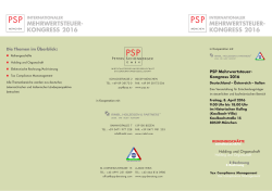 kongress 2016 - PSP München - Peters, Schönberger & Partner