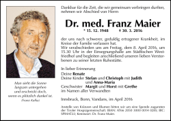 Dr. med. Franz Maier