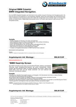 Original BMW Zubehör. BMW Integrated Navigation