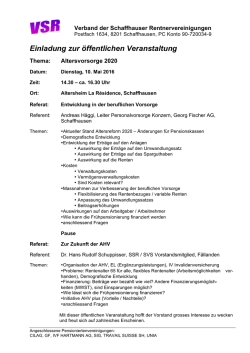 Einladung zur öffentlichen Veranstaltung