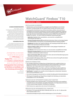 WatchGuard® Firebox® T10 - SIEVERS