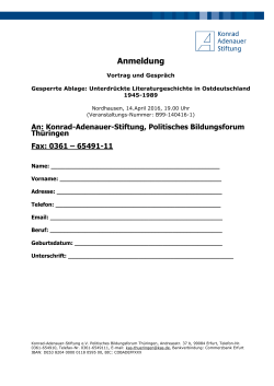 Anmeldebogen - Konrad-Adenauer