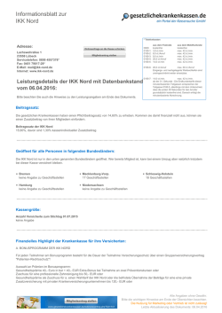 Übersicht als PDF - Gesetzliche Krankenkassen