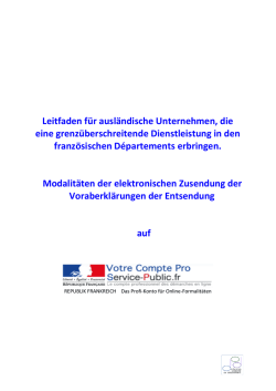 Dossier de pr&eacute;sentation